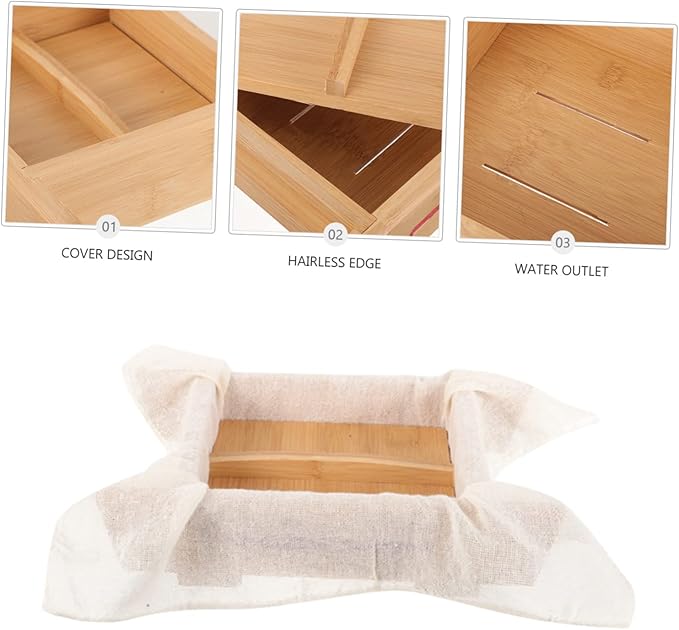 HEALLILY Wooden Tofu Press Mould Home Cheese Pressing Tool for Easy Tofu Making Compact Smooth Interior Design for Convenient Operation for Kitchen Use