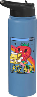 Strawberry Milk Carton Kawaii Vaporwave Aesthetic Anime Stainless Steel Insulated Water Bottle