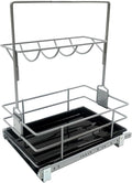 Under Sink Organizer（11.18" W X15 D） Pull Out Cabinet Organizer For Cleaning Supplies, Under Sink Slide Out Cleaning Caddy, Under Kitchen Bathroom Sink Organizer