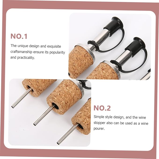 Ciieeo 3sets 8pcs Wine Pourer Cork Wine Stopper and Spout for Dispensing at Parties Weddings and Events and Convenient 8pcs*3