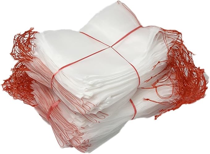 100pcs Fruit and Vegetable Grape Mesh Bag Multi-Function Bag Reusable Fruit Protection Bags(30 x 20 cm)