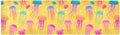 Cute Jellyfish Bubbles Yellow Trivet Table Runner Heat Resistant 230F for Hot Dishes Pots Plates Kitchen Dining Table Protector Decorative 39.37x 11.8