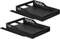 Basicwise Expandable Large Deep Drawer Organizer Adjustable Pull-Out Cabinet Storage Tray for Kitchen Organization Ideal for Cookware Dinnerware Food Containers Bakeware & Pantry Essentials, Set of 2
