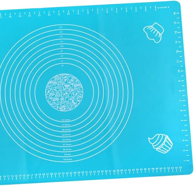 2xSilicone Cooking Mat Non Stick Oven Baking MatTray Sheet Pan Cookware Blue, 5 Pcs