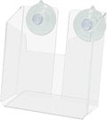 Marketing Holders 6 Pack Suction Cup Brochure Holder for 4" Wide Postcards Clear Acrylic Window or Glass Wall Mount Literature Display for Reception Areas Offices and Libraries