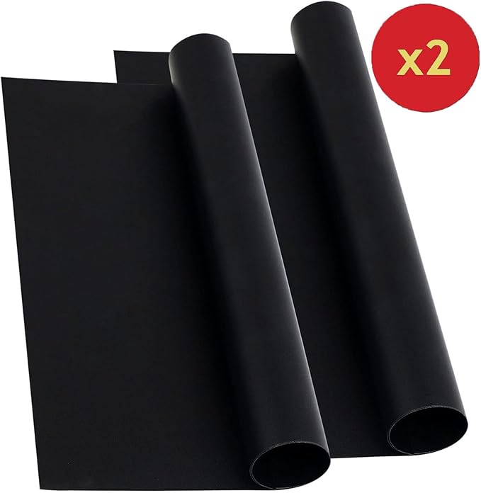 SPARES2GO Oven Liner Non Stick (2 Pack) - Large Universal Teflon Baking Mat Bottom Cooker Protector Heavy Duty Clean Fan Assisted Oven Liners (40 x 50 cm)