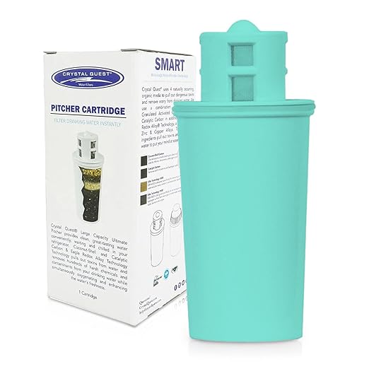 Crystal Quest Alkalizing Water Filter Pitcher Cartridge – Advanced Filtration for Clean, Healthy Water, Enhances Mineralization, Long-Lasting Design, Easy Installation - 1,000 Gallons