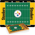 PICNIC TIME NFL Football Field Icon Glass Top Cutting Board & Knife Set, (Parawood & Bamboo)