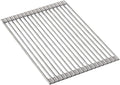 Silicone Non-Slip Dish Drying Rack, Drain Board Over the Kitchen Sink, Roll-Up Dish Rack Drainer, Rust-Resistant Drain Board(Grey,18 Short rods)