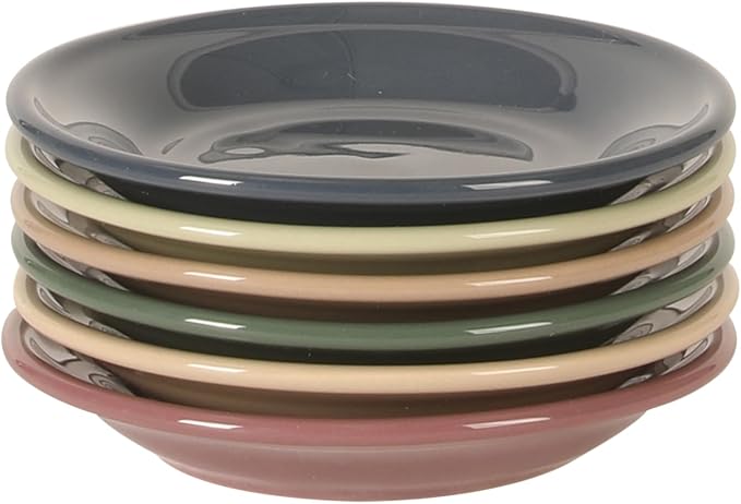 Gibson Home Brew Harmony 13 Piece Espresso Cup Set with Metal Rack, Stoneware Espresso Cups & Saucers, Solid Color Stackable Coffee Set, Café Style, Dishwasher & Microwave Safe