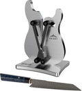 VQ-5 Professional Knife Sharpener | 3-Action Tungsten Carbide | For Repair, Restoration and Sharpening, Easy to Use, Replacement Blades Included, Soild and Durable, Guitar Shaped Design ﻿