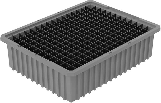 Akro-Mils 42228 Long Plastic Divider for 33228 Akro-Grid Slotted Tote Box, (6 Pack), Black