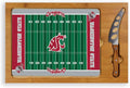 PICNIC TIME NCAA Icon Glass Top Cutting Board & Knife Set, Cheese Boards Charcuterie Boards, Serving Platter, (Parawood & Bamboo)