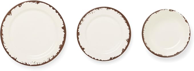 Fox Run Melamine Dinnerware Set, Multicolor, 12 Piece