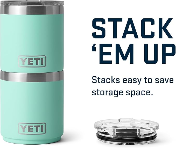 YETI Rambler 10 oz Ceramic Lined Lowball 2.0, Vacuum Insulated with MagSlider Lid, Seafoam