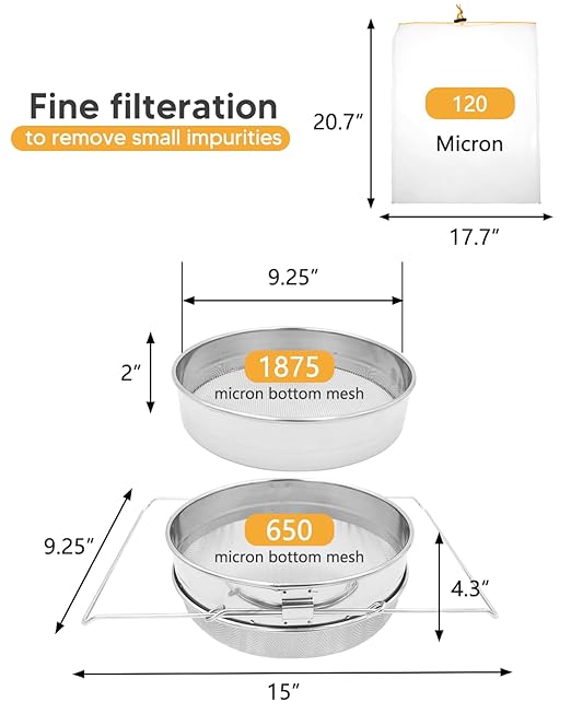 10 PCS Honey Harvesting Beekeeping Tool Kit, 5 Gallon Bucket with Gate, 50 Pairs Gloves, Honey Extractor Kit Uncapping Knife Tank Holder Strainer Fork Gripper, Lids Opener, 4 PCS Filter Bags