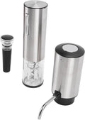 Stainless Steel Electric Wine Aerator, USB Rechargeable Corkscrew, Automatic Wine Pourer with Aerating Chamber, Ideal for Lovers Gifts