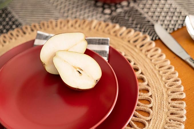 10 Strawberry Street Wazee Matte Coupe Dinnerware Set, 16 pc, Red