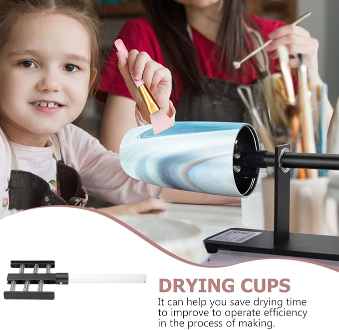 EXCEART Cup Turner Stand | Tumbler Drying Rack Stand with Spring Fixture | Cup Turner Accessories for DIY 10-40Oz Tumbler