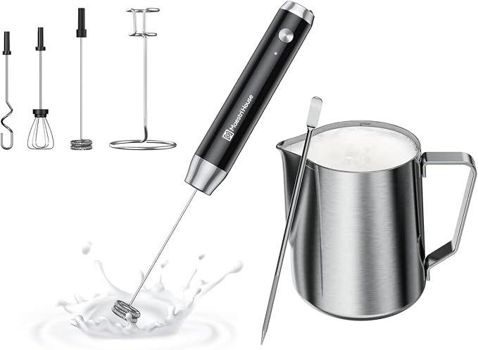 Milk Frother & Frothing Pitcher