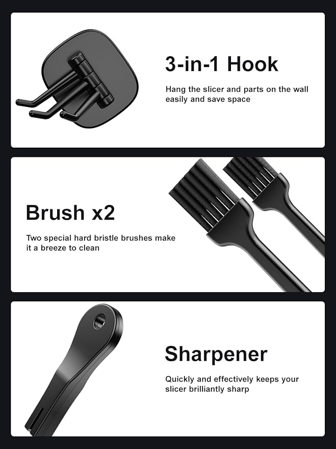 ONCE FOR ALL Fresh Meat Slicer with Handle Kitchen Knife Set For Meat Slicing Shredding, Manual Jerky Cutter Food Slicer For Beef Pork Mutton For Home Cooking BBQ Hot Pot
