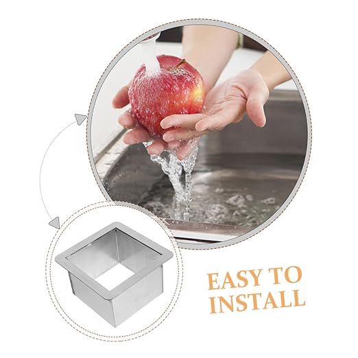 Zerodeko 180a Counter Grommet Stainless Steel Kitchen Trash Chute Grommet Smooth Surface Corrosion-Resistant Fits Kitchen Waste Bins