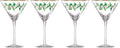 Lenox 893570 Holiday Decal 4-Piece Martini Glass Set, Christmas Dinnerware, Hosting