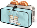 Cute Bread Man Toaster Cover 2 Slice, Machine Washable 2 Slice Slim Toaster Cover Protective Dust Covers for Kitchen Appliances, Heat-Resistant Furniture Protectors