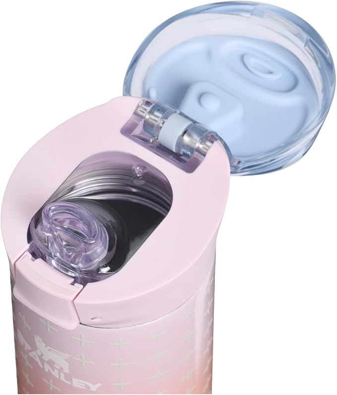 STANLEY Flowstate™ Spring Bottle | Leakproof Water Bottle with Carry Strap & Flip-Top Locking Lid | Insulated Stainless Steel | Fits Most Cup Holders | BPA-Free | 20 oz | Sorbet Plus