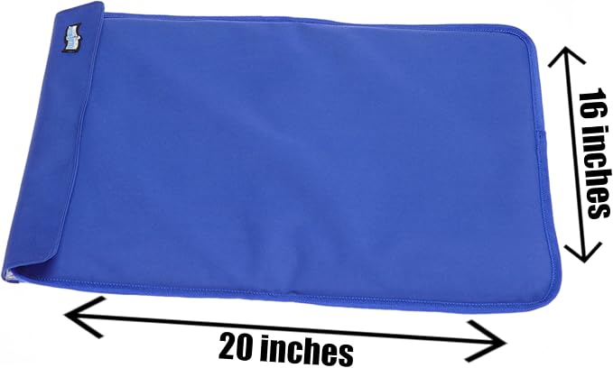 FlexiFreeze Party Mat Food Cooling Serving Platter – Buffet Display Chiller for Meat, Cheese, Fruit & Party Food Trays – Catering Supplies Cold Serving Mat Blue (19" x 15")