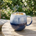 Ceramic Coffee Mugs | 16 oz Large Coffee Cups | Lead-Free | Microwave and Dishwasher Safe | Comfortable Handle | Aesthetic Nordic Design for Tea and Latte | Unique Father's Day & Housewarming Gift