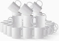 AmorArc 12oz Off White Coffee Mugs, Ceramic Coffee Mugs with Large Handle for Man, Woman, Light Weight Coffee Mugs Set for Latte/Cappuccino/Cocoa/Milk, Dishwasher & Microwave Safe, 36Pcs