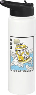 Banana Milk Carton Japanese Wave Anime Kids Kawaii Aesthetic Stainless Steel Insulated Water Bottle