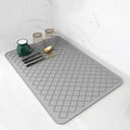 AMOAMI-Dish Drying Mats for Kitchen Counter-Silicone Dish Drying Mat-Kitchen Dish Drying Pad Heat Resistant Mat-Kitchen Gadgets Kitchen Accessories Kitchen Small Appliances(16" x 24", GREY)