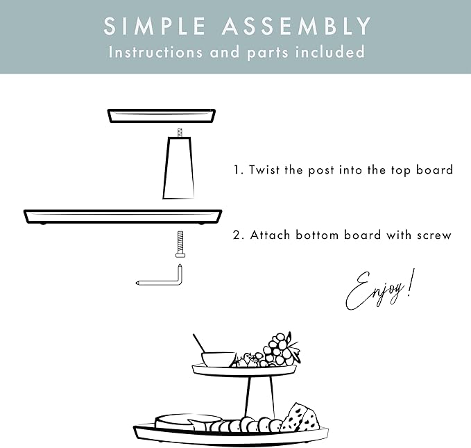 Charcuterie Board Set - Round Acacia Cheese Board Tiered Tray Stand with Accessories - House Warming Gifts for New Home, Bridal Shower & Wedding Gift, Birthday Gifts for Women