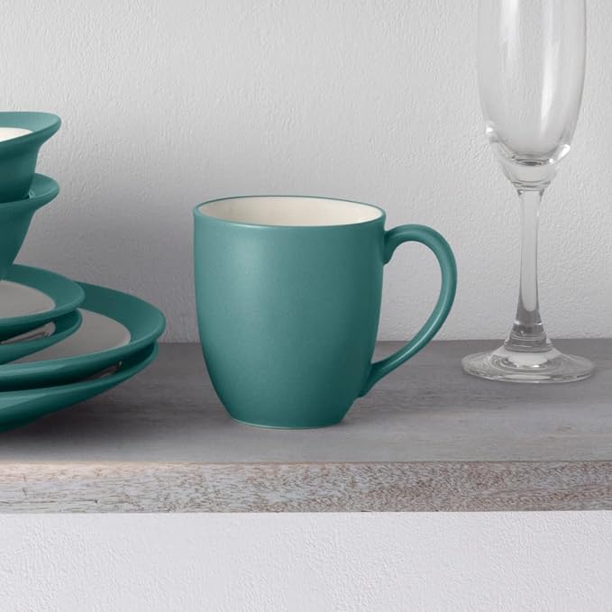 Noritake Colorwave Turquoise 4-Piece Curve Place Setting, Service for 1