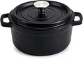 Enameled Cast Iron Dutch Oven with Lid, 3.3 QT Round Dutch Oven Pot, Matte Black Small Dutch Oven for Soup, Stew, Braising & Baking, Oven Safe to 500°F, Works on Induction, Gas & Electric