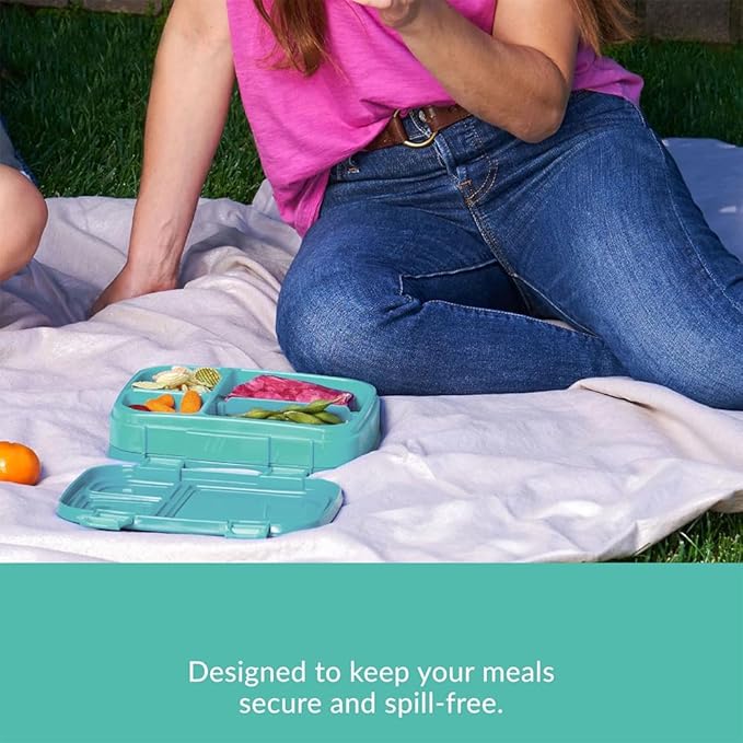 4-Compartment Bento Box with Leakproof Seal, Reusable Meal Prep Lunch Container for Adults Kids