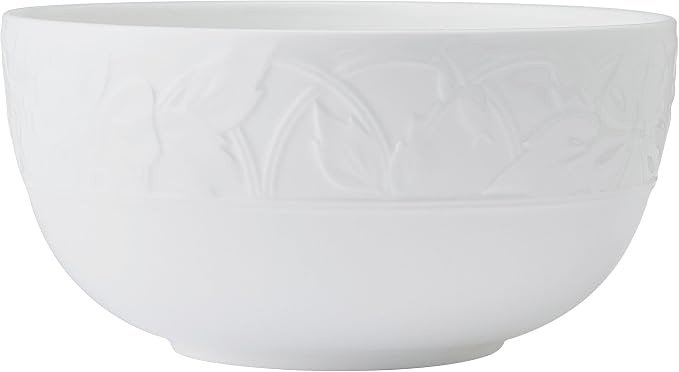 Mikasa Claire Floral Bone China Lightweight Chip Resistant 12 Piece Dinnerware Set, Service for 4, White