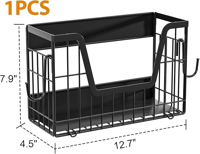 Magnetic Fridge Shelf for Fruit&Vegetable Storage Basket- Non-assembly Space Saving Magnetic Refrigerator Shelves,Fruit Basket 30lbs Capacity Side of Fridge Storage Container for Onion,Snacks(1 Pack)