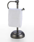 SunnyPoint Heavy Weight Classic Decorative Metal Fingertip Towel Holder Stand for Bathroom, Kitchen, Vanity and Countertops. (Black Nickel, Overall: 6.7" x 5.5"x13.4"H)