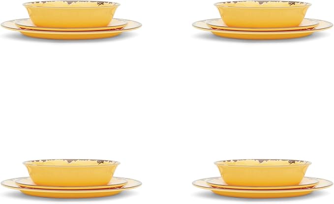 Fox Run 48790 Melamine Dinnerware Set, 10", Yellow