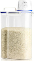 Viretec Rice Storage Container, 3 to 5Lbs Dry Food Airtight Container, Pet Dog Cat Food Canister, BPA Free Clear Plastic Kitchen and Pantry Organization Bin for Oatmeal, Grain, Cereal, Pasta, Flour