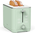 Martha Stewart 2 Slice Toaster, 10 Shade Settings with Defrost, Cancel, Bagel & Gluten-Free, Extra-Wide Self-Centering Slots for Waffles & Artisan Bread, Removable Crumb Tray, Cord Wrap, Honeydew