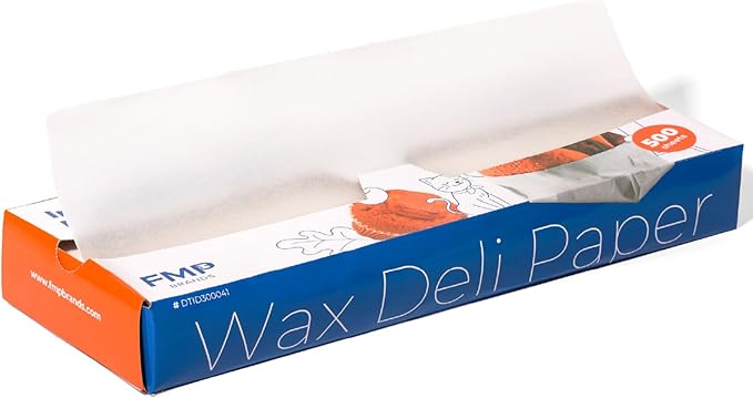 Fit Meal Prep [500 Pack] 15 x 10.75" Wax Paper Sheets for Food, Interfolded Precut Deli Pop Up Grease-Proof Sandwich Paper Wraps, Waterproof for Lunch, Food Basket, Microwave Cover, BBQ