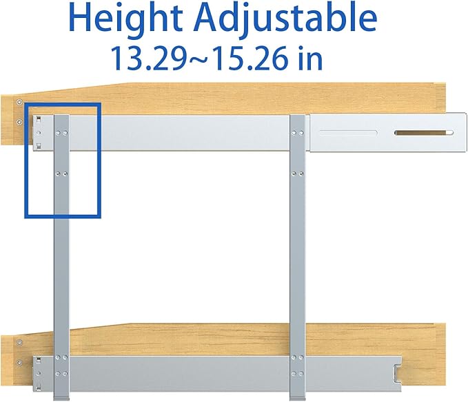 2 Tier Pull Out Cabinet Organizer, 20"W x 21"D Solid Wood Heavy-Duty Base Bottom Assembly Slide out Drawer Shel Cabinet Organization for Kitchen, Pantry, Bathroom