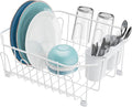 GSlife Small in Sink Dish Drying Rack - Compact Dish Drainer for RV Kitchen Apartment Sink, Rust Resistant Inside Sink Rack, 1–2 Person Households, 11.6" W x 13.4" L, White