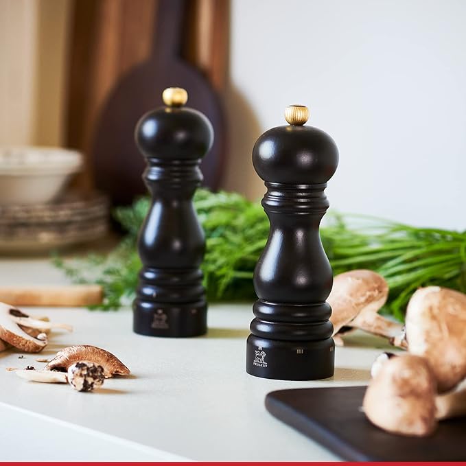 Peugeot Made in France- Paris u'Select Manual Pepper Mill - Adjustable Grinder -PEFC Certified Beechwood, 27 cm - 10.75 in. Chocolate