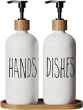 Soap Dispenser,Dish Soap Dispenser for Kitchen Sink.Glass Hand Soap Dispenser, Modern Farmhouse Decor Dish Soap Dispenser for Bathroom,Kitchen Sink Decor