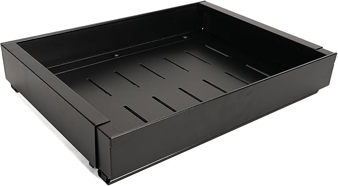 GOTOTOP Black Minimalist Expandable Pull Out Drawer Kitchen Cabinet Organizer with Adhesive Film